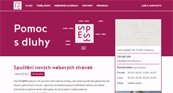 Desktop Screenshot of pomocsdluhy.cz