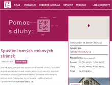 Tablet Screenshot of pomocsdluhy.cz